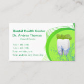 Moderne tandheelkundige Logo Mint Afspraak Bedrijf Afsprakenkaartje (Voorkant)