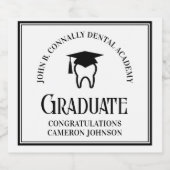 Moderne tandheelkundige school afstuderen partij g sparkling wijnetiket (Enkel label)