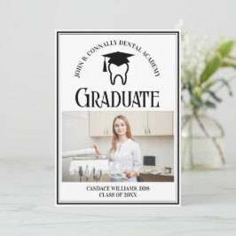 Moderne Tandheelkundige School Foto Custom Afstude Aankondiging