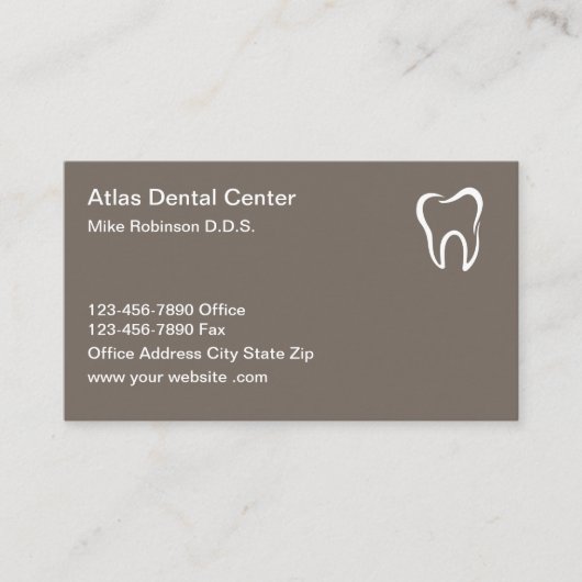 Moderne Tandpictogram Logo Tandheelkundige Afspraa Afsprakenkaartje (Voorkant)