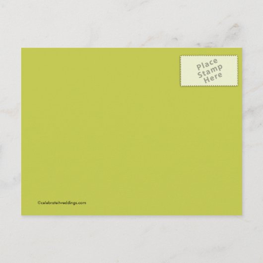 Moderne Tangerine Tree Save the Date POST KAART! Aankondigingskaart (Achterkant)