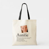 Moderne tante Auntie Definition Foto Tote Bag (Achterkant)