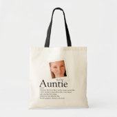 Moderne tante Auntie Definition Foto Tote Bag (Voorkant)