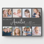 Moderne Tante Foto Collage Hart Script Fotoplaat (voorkant)