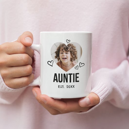 Moderne tante foto koffiemok