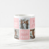 Moderne Tante Tante Fotocollage Roze Koffiemok (Center)