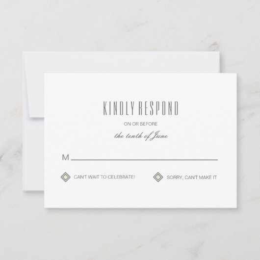 Moderne tapedrive reactiekaart voor patroontype RSVP kaartje (Voorkant)
