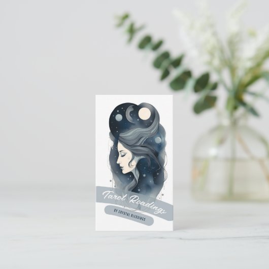 Moderne Tarot Kaart lezingen Visitekaartje (Staand voorkant)