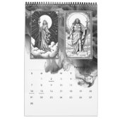 Moderne Tarot Kaart Zwart & Wit Designer Kalender (Feb 2027)