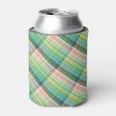 Moderne Tartan Groene Tan Plaid Blikjeskoeler (Blikje Voorkant)