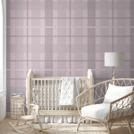 Moderne Tartan Pastel Roze Patroon Behang