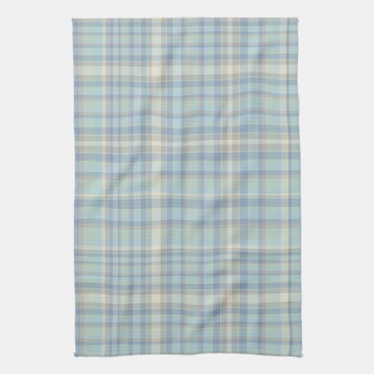 Moderne Tartan Plaid Figarations keukenhanddoek (Verticaal)