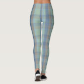 Moderne Tartan Plaid Figarations Leggings (Achterkant)