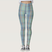 Moderne Tartan Plaid Figarations Leggings (Voorkant)
