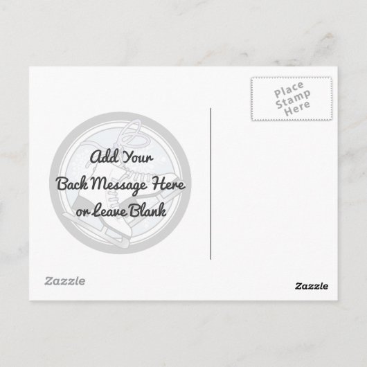 Moderne Tartan Schaats Bedankt Briefkaart (Achterkant)