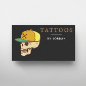 Moderne Tattoo Master Artist Shop Funky Skull Bott Visitekaartje