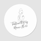 Moderne Tattoo script typografie monogram Naamplaatje (Voorkant)
