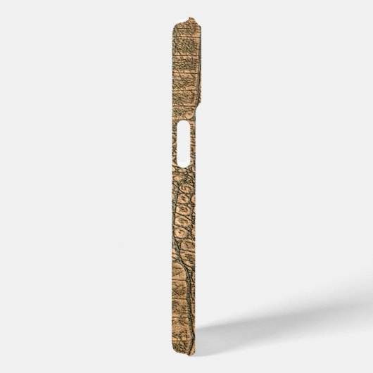 Moderne Taupe Croc lederen textuur Case-Mate iPhone Case (Achterkant / Rechts)