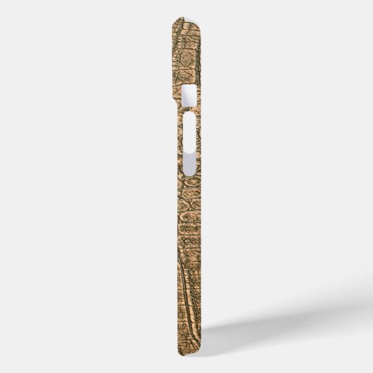 Moderne Taupe Croc lederen textuur Case-Mate iPhone Case (Achterkant / Links)