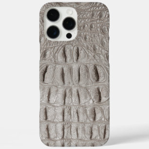 Moderne Taupe Croc lederen textuur iPhone 16 Pro Max Hoesje