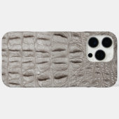 Moderne Taupe Croc lederen textuur Case-Mate iPhone Case (Achterkant (horizontaal))
