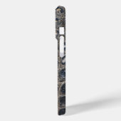 Moderne Taupe Croc lederen textuur Case-Mate iPhone Case (Achterkant / Links)