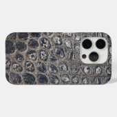 Moderne Taupe Croc lederen textuur Case-Mate iPhone Case (Achterkant (horizontaal))
