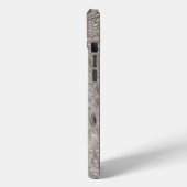 Moderne Taupe Croc lederen textuur Case-Mate iPhone Case (Achterkant / Links)
