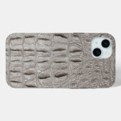 Moderne Taupe Croc lederen textuur Case-Mate iPhone Case (Achterkant (horizontaal))