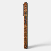 Moderne Taupe Croc lederen textuur Case-Mate iPhone Case (Achterkant / Links)