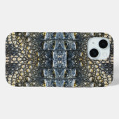 Moderne Taupe Croc lederen textuur Case-Mate iPhone Case (Achterkant (horizontaal))