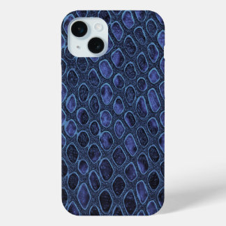 Moderne Taupe Croc lederen textuur iPhone 15 Mini Hoesje
