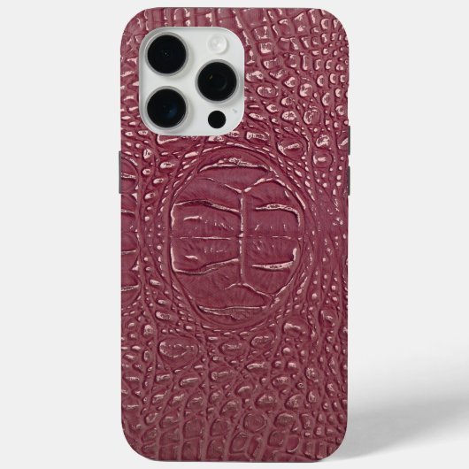 Moderne Taupe Croc lederen textuur Case-Mate iPhone Case (Achterkant)