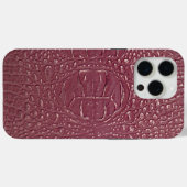 Moderne Taupe Croc lederen textuur Case-Mate iPhone Case (Achterkant (horizontaal))