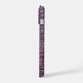 Moderne Taupe Croc lederen textuur iPhone 15 Case (Linkerkant)