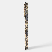 Moderne Taupe Croc lederen textuur iPhone Hoesje (Linkerkant)