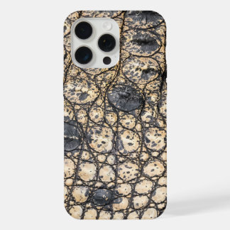 Moderne Taupe Croc lederen textuur iPhone 15 Pro Max Case