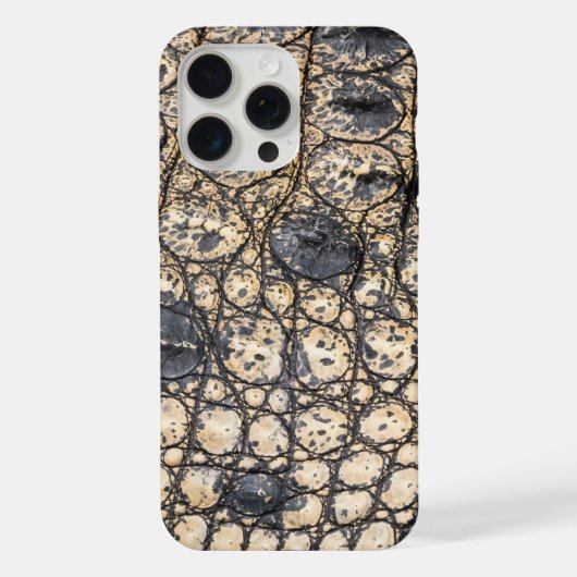 Moderne Taupe Croc lederen textuur iPhone Hoesje (Achterkant)