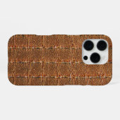 Moderne Taupe Croc lederen textuur iPhone Hoesje (Achterkant horizontaal)