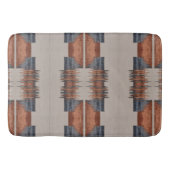 Moderne Taupe Denim en Roest Badmat (Voorkant)