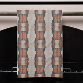 Moderne Taupe Denim en Roest  Theedoek