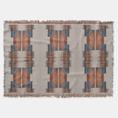 Moderne Taupe Denim en Rust Deken (Voorkant)