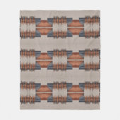 Moderne Taupe Denim en Rust Fleece Deken (Voorkant)