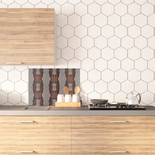 Moderne Taupe Denim en Rust Glas Snijplank