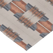 Moderne Taupe Denim en Rust Korte Tafelloper (Hoek)