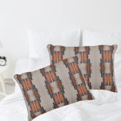 Moderne Taupe Denim en Rust Kussensloop