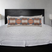 Moderne Taupe Denim en Rust Lichaamskussen