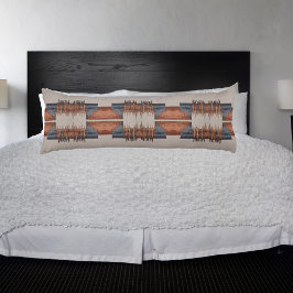 Moderne Taupe Denim en Rust Lichaamskussen