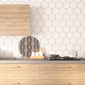 Moderne Taupe Denim en Rust Rond Snijplank