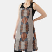 Moderne Taupe Denim en Rust Schort (Insitu)